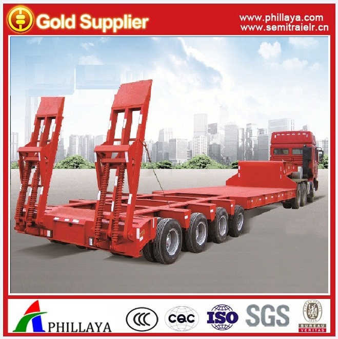 100ton -150ton 4 Lines 8 Axles Low Bed Semi Trailers (PLY9825CY)