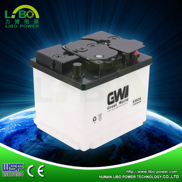 12 Volt Automobile Dry Charge Power Car Battery Charger 53628/DIN36