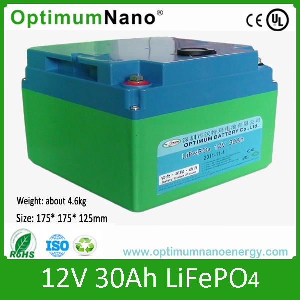 12V 30ah Lithium Iron LiFePO4 Solar Battery