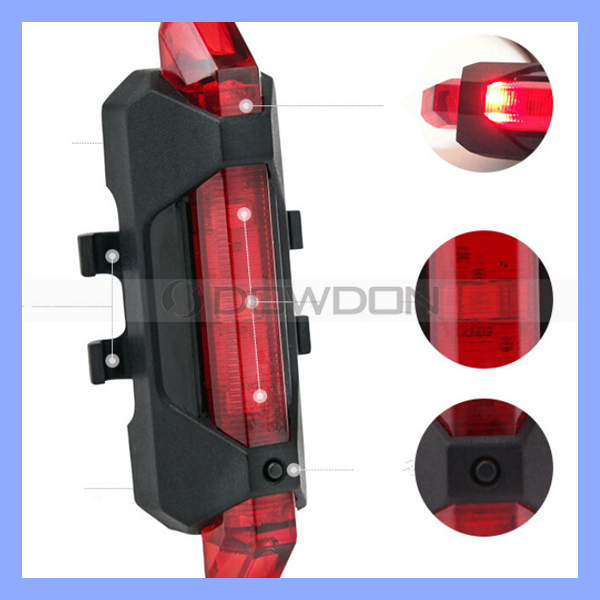 2015 Newest Wholesale LED Laser Bicycle Rear Light Rechargeable Bicycle LED Tail Light Waterproof LED Laser Light