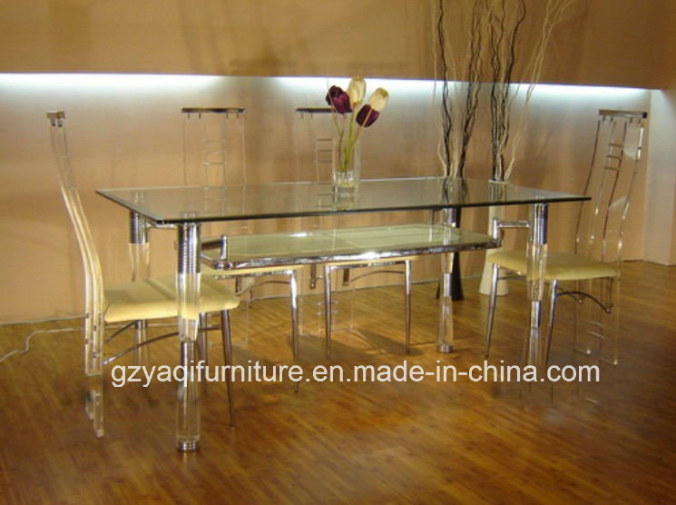 Acrylic Dining Table and Chair Furniture or Acrylic Conference Office Furniture Set