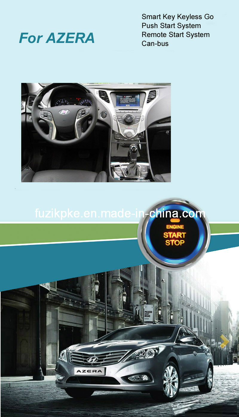 Azera Entry Keyless Go Smart Key Push Button Remote Start Can-Bus Alarm for Hyundai