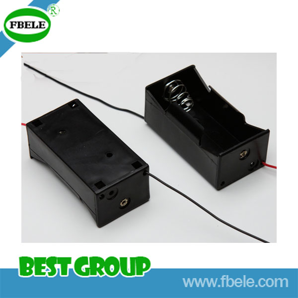 Black 12V Battery Holder with Wire
