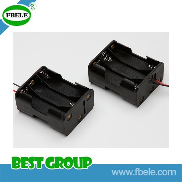 Black Plastic 3AA Battery Holder