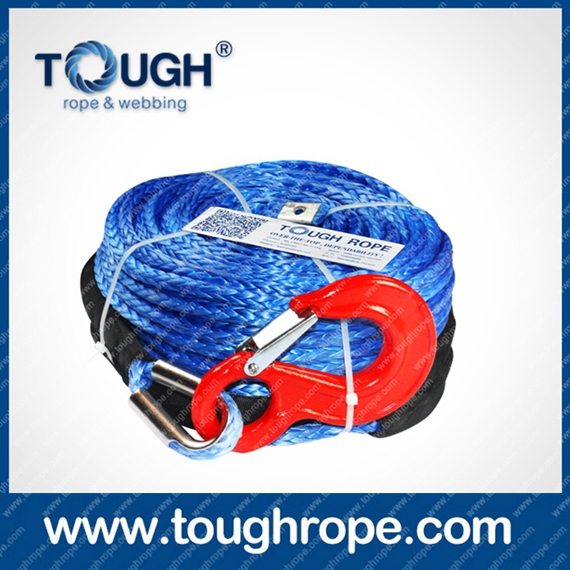 Blue Color Amsteel Winch Rope Reviews ATV Winch Cable Repair