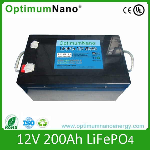 CE Approve Deep Cycle LiFePO4 12V 200ah Solar Battery