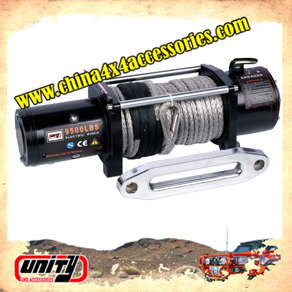 Car Electric Winch with 9500lbs Synthetic Rope