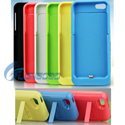 Colorful 2200mAh External Portable Power Bank Battery Charging Case for iPhone 5g 5s 5c
