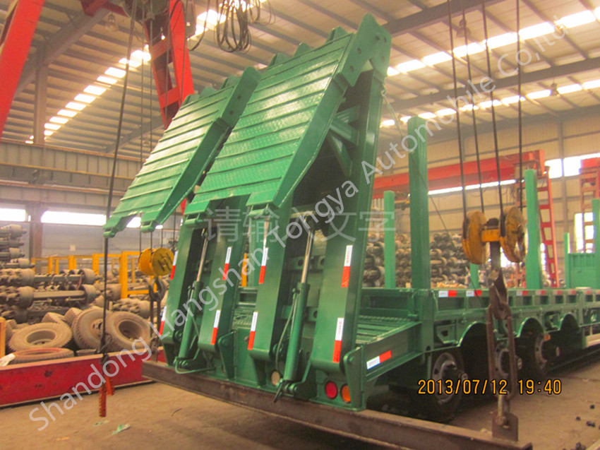 Ctac Brand Hot Selling Tri-Axles Hydraulic Low Bed Semi Railer