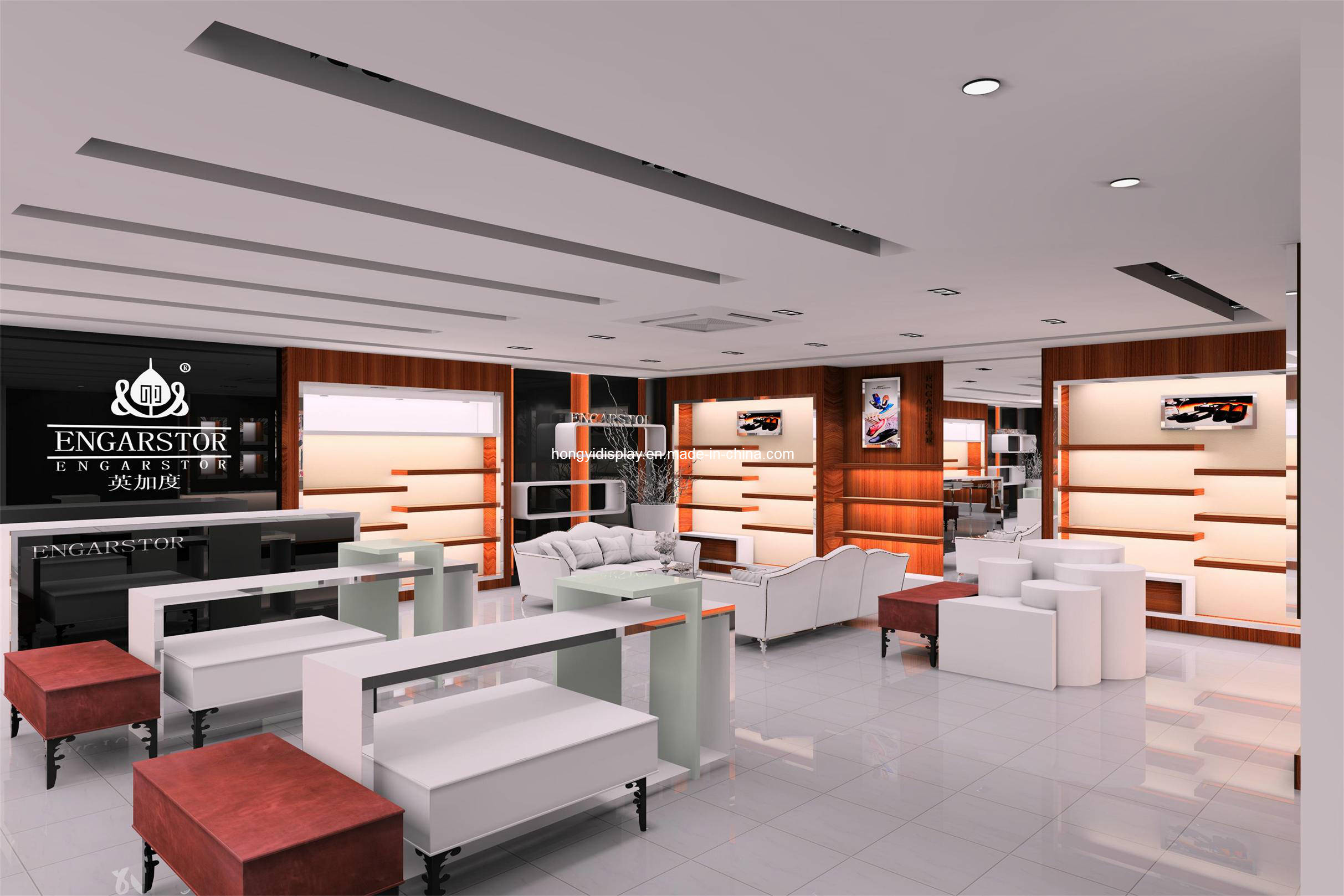 Display Stand for Men Shoes Shopfitting
