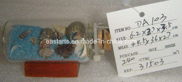 Drift Glass Bottle Wooden Decoration Marine Gifts (DA103)