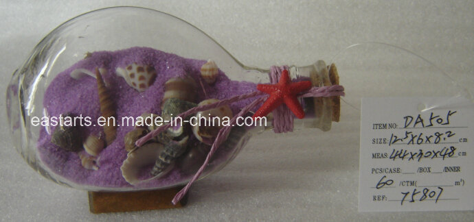 Drift Glass Bottle Wooden Decoration Marine Gifts (DA505)