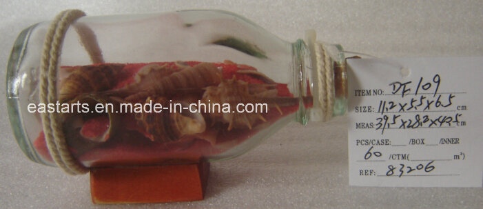 Drift Glass Bottle Wooden Decoration Marine Gifts (DF109)
