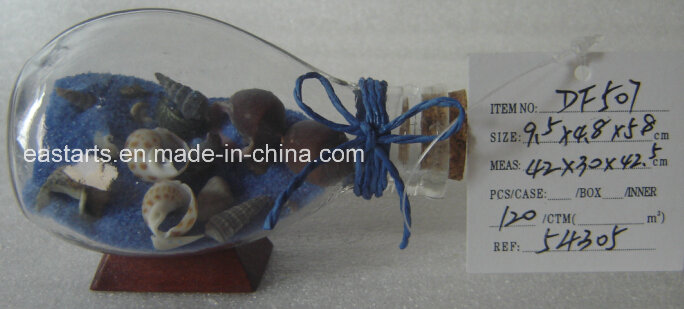 Drift Glass Bottle Wooden Decoration Marine Gifts (DF507)