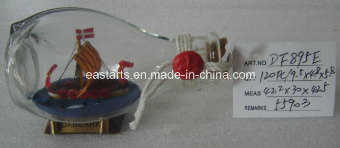 Drift Glass Bottle Wooden Decoration Marine Gifts (DF895E)
