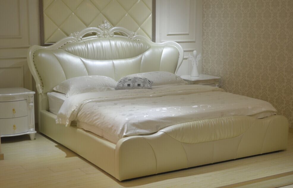 Europe Style Leather Princess Bed 22#