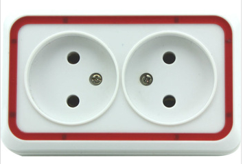 Europe Wall Socket, Russia Wall Socket, Surface Mounted Wall Socket
