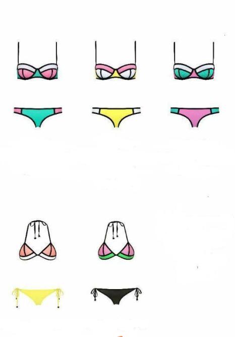 Fashionable Sexy Neoprene Bikini Swimwear