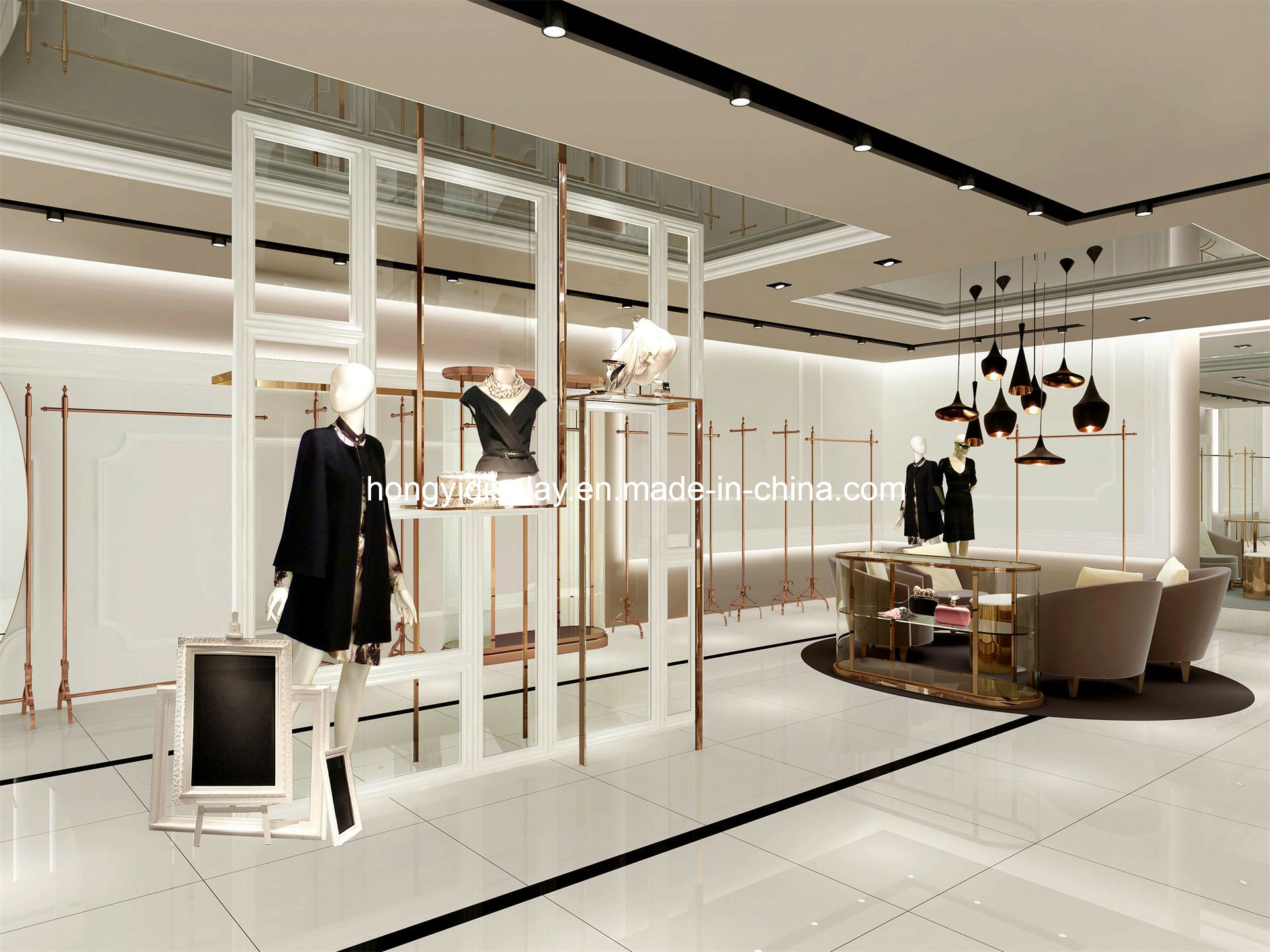Floor Display for Ladies Fashion Clothes Shop