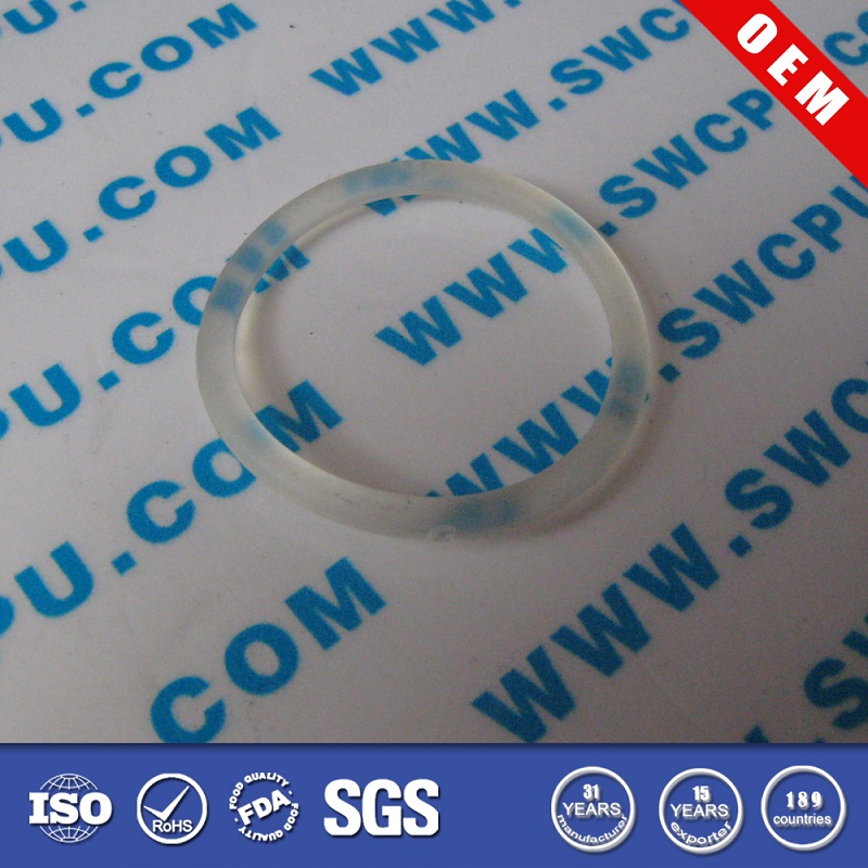 Food Grade Transparent Silicone Rubber Washer (SWCPU-R-OR043)
