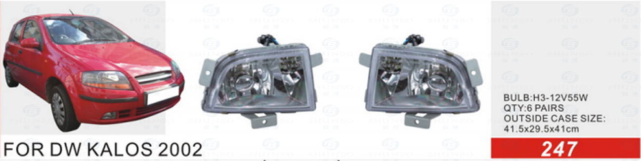 Front Fog Lamp for Dw Kalos 2002