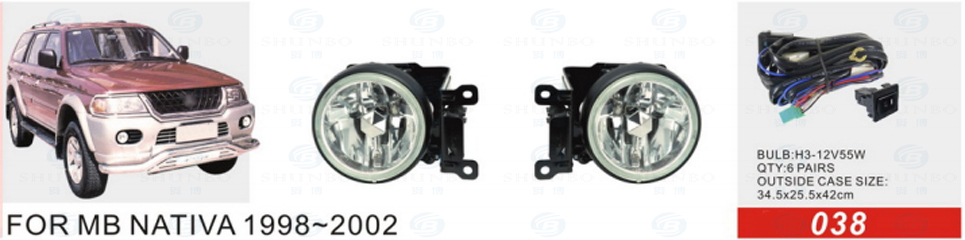 Front Fog Lamp for Mitsubishi Nativa 1998-2002