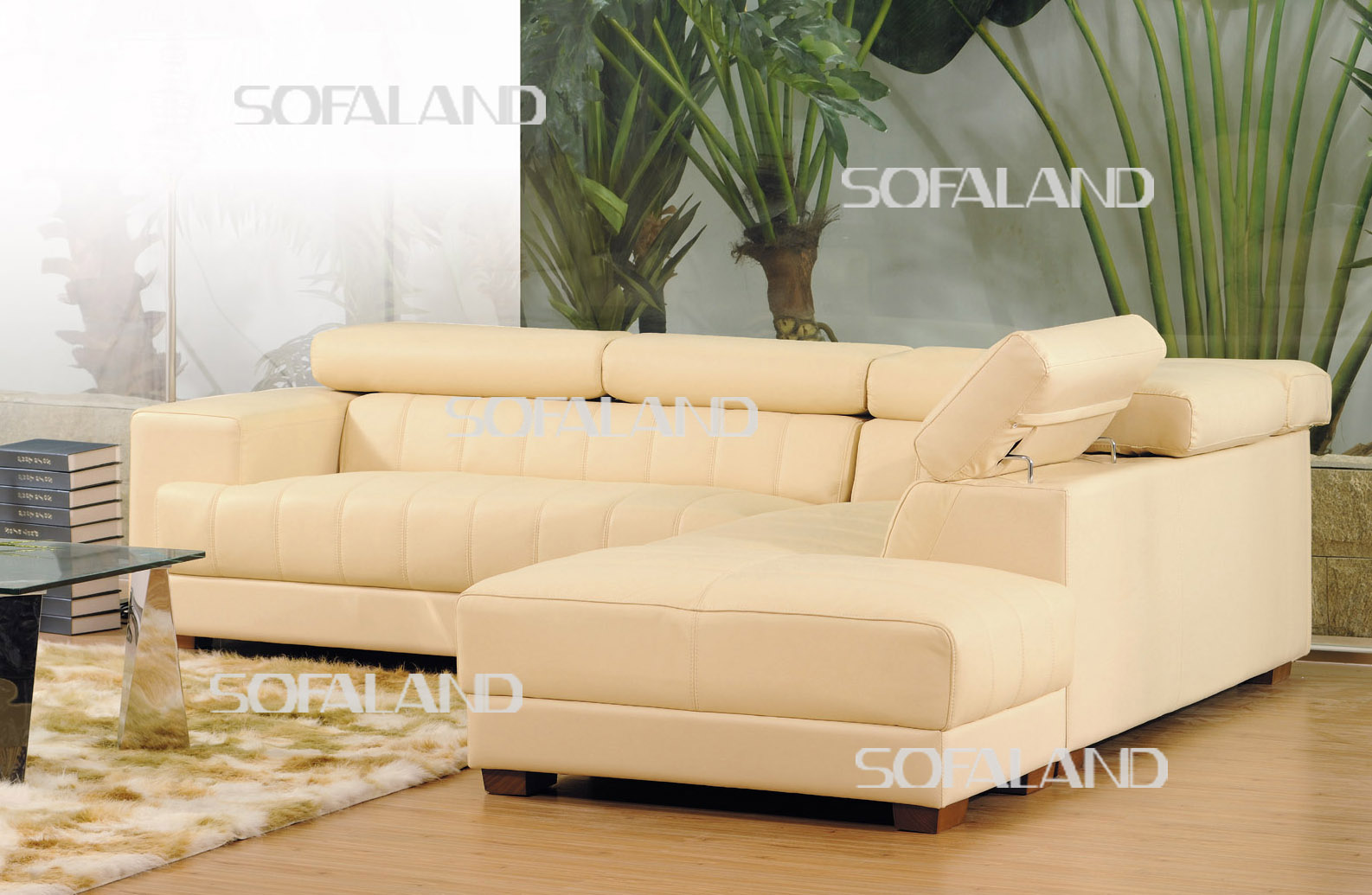 Genuine Leather Corner Sofa 828#