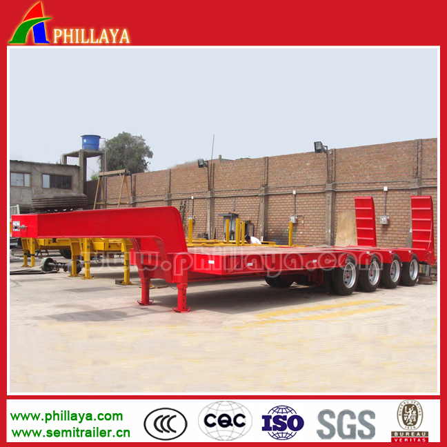Heavy Loading Low Bed Semi-Trailer for Transporter Machinery