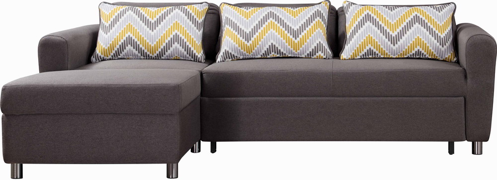 Home Furniture Corner Sofa Bed with Armrest