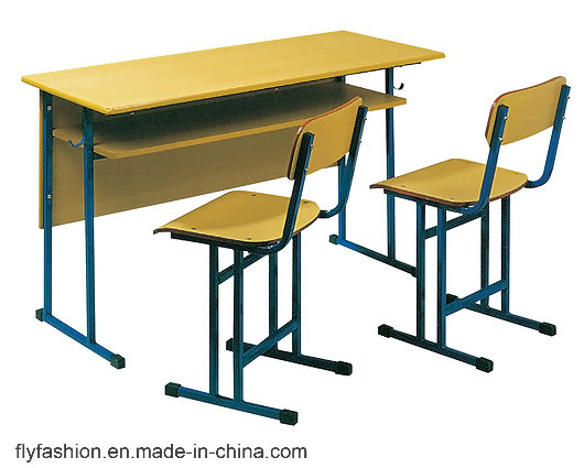 Hot Sale High Quality Cheap Double Student Desk and Chair Set (SF-22D)