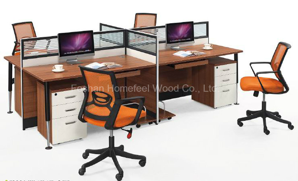 Hot Sales Straight Design 4 Seaters Modular Office Partition (HF-CC004)