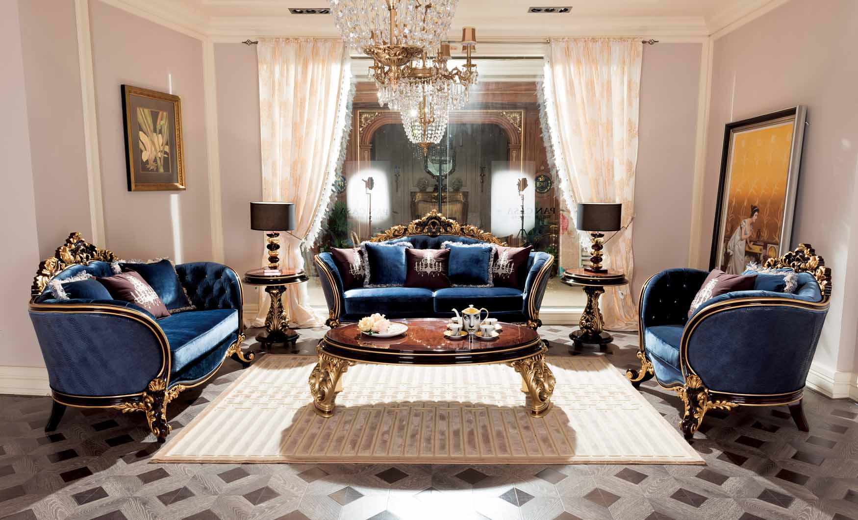 Hu-B5032b Classical Wooden Furniture Sofa