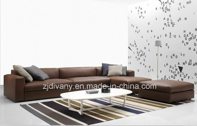 Italian Modern Style Leather Sofa Set D-63 F (R) +H (L) +K