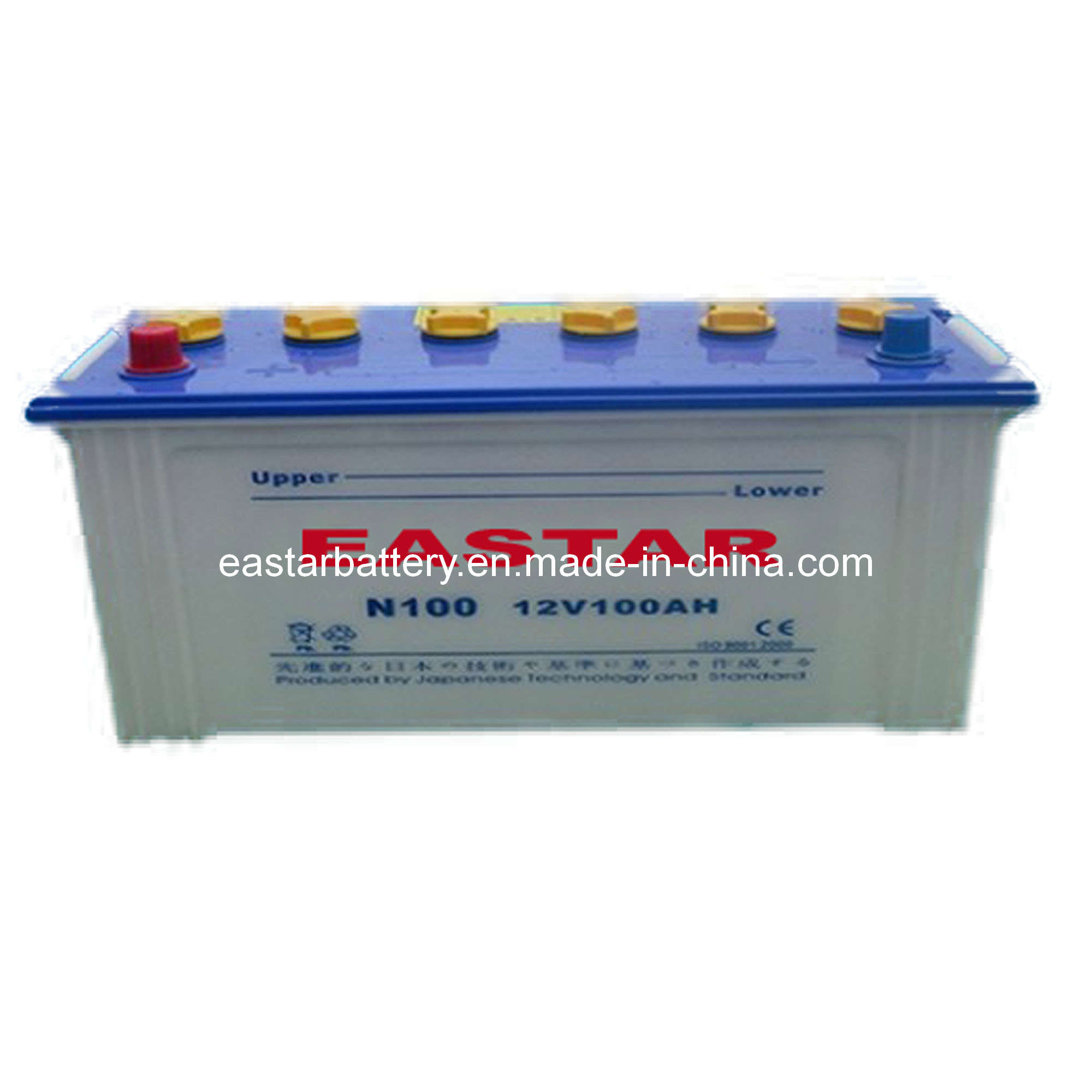 JIS-Standard N100 Dry Charged Car Battery 12V, 100ah