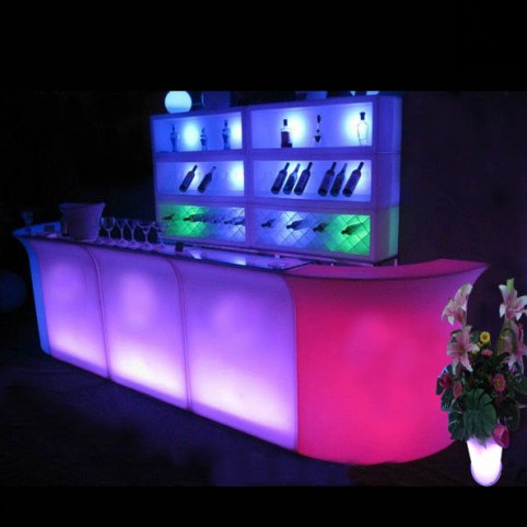 LED Snake Bar Counter, LED Light Bar Furniture Bar Counters, LED Plastic Bar Counters