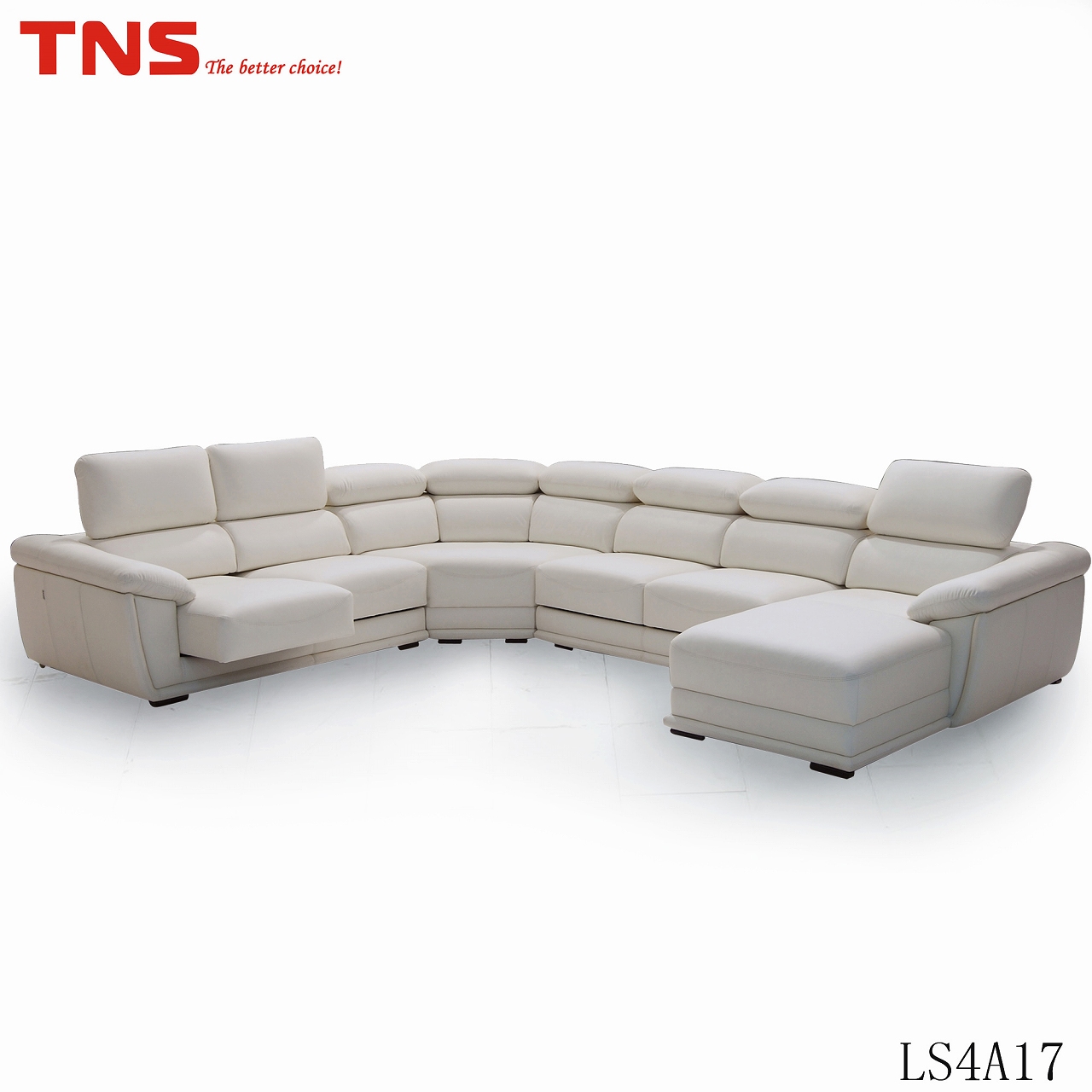 Leather Sofa (LS4A17) with Recliner