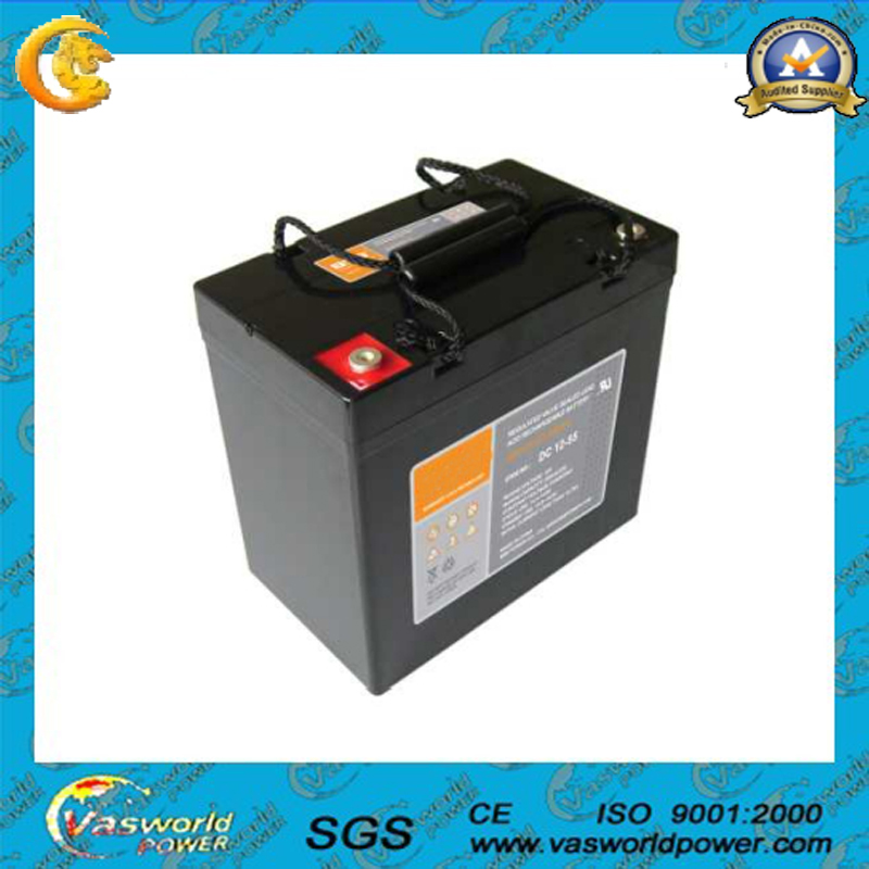 Made in China 12V55ah Deep Cycle UPS Battery Backup Battery DC12-55
