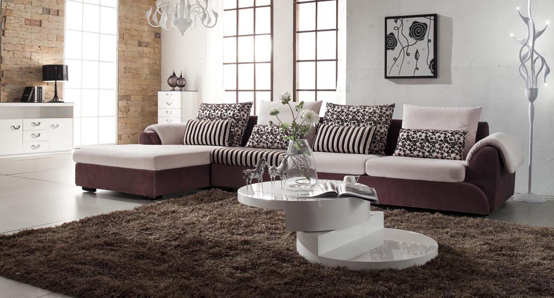 Mixmatch Fabric Living Room Corner/Sectional Sofa (C2083)