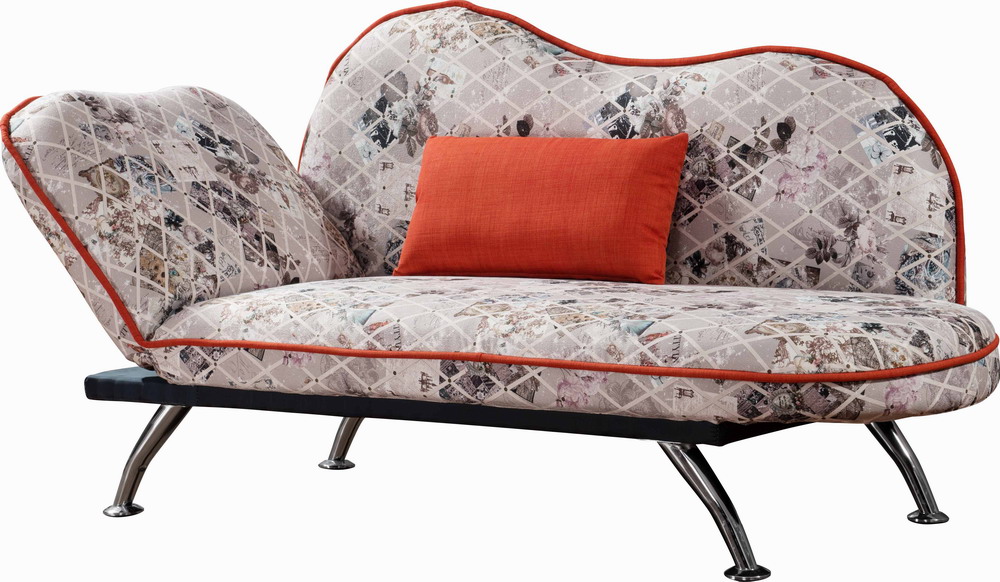 Modern Fabric Folding Sofa Bed with Metal Leg