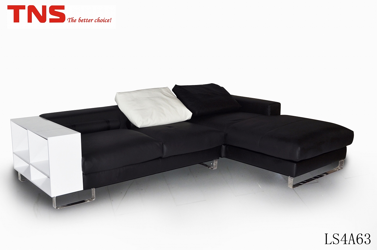 Modern Leather Sofa (LS4A63)