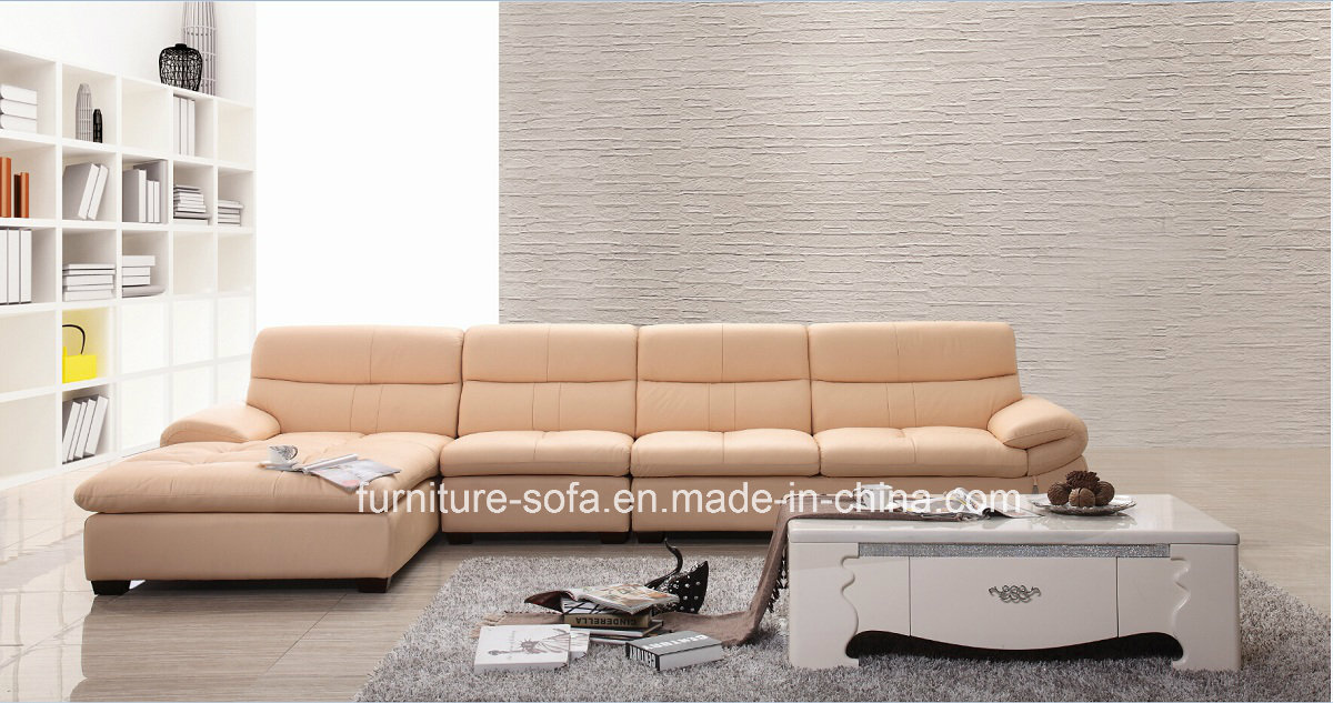 Modern Living Room Furniture Cow Leather Sofa Set (SO17)