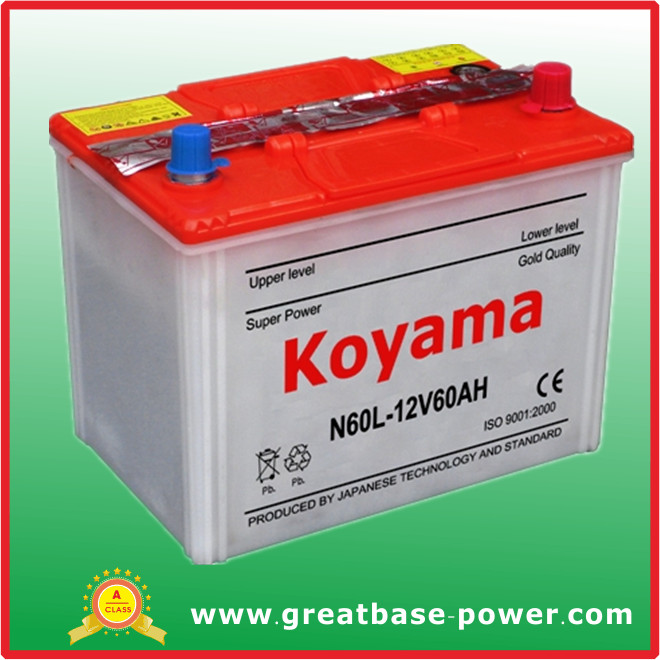 N60L Dry Cell Lead Acid Battery 12V 60ah