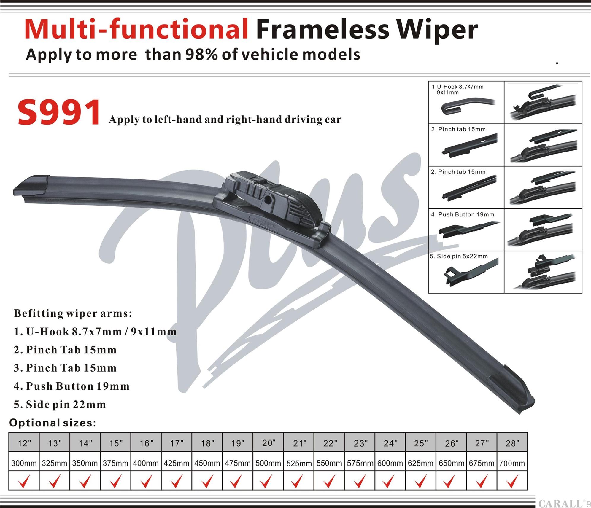 Natural Rubber Wiper Blade with Long Used Life