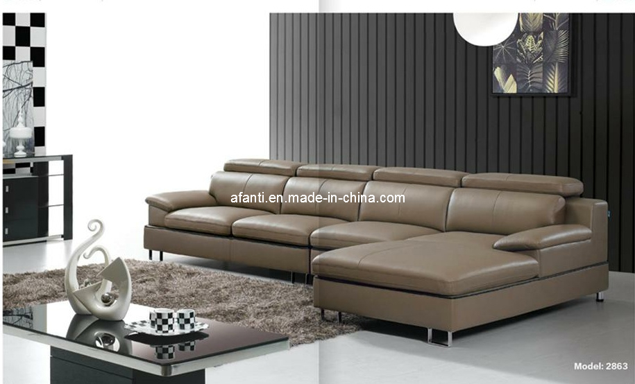 New Design Italian Leather Corner Sofa (AFT-Z2863)