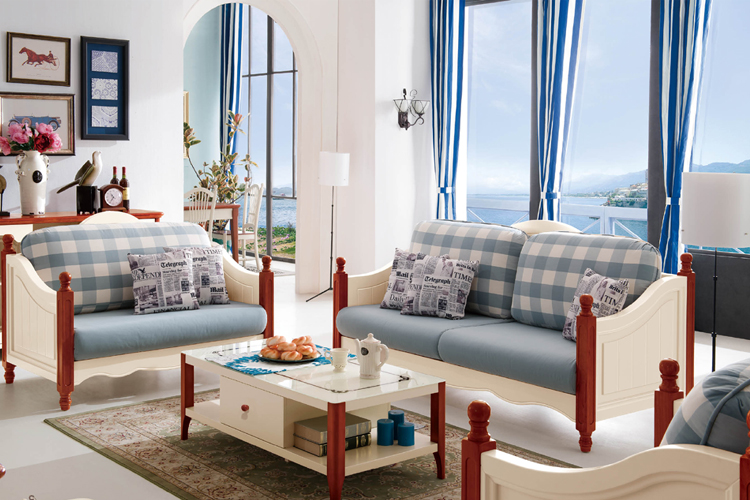 New Design Wooden Cushion Sofa Set with Wooden Arms (MY-3306)