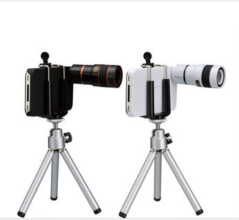 Optical 8X Zoom Telephoto Telescope Camera Lens Kit Back Case Cover for iPhone 5