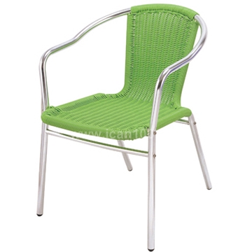 Outdoor Green Aluminum Wicker Chair (DC-06202)