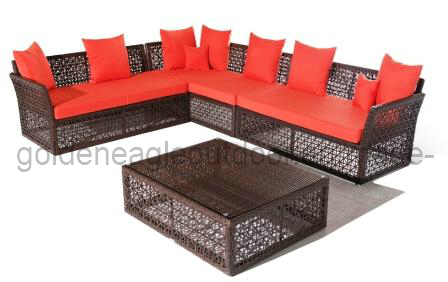 PE Rattan & Aluminium Plastic Garden Furniture (S0080-2)