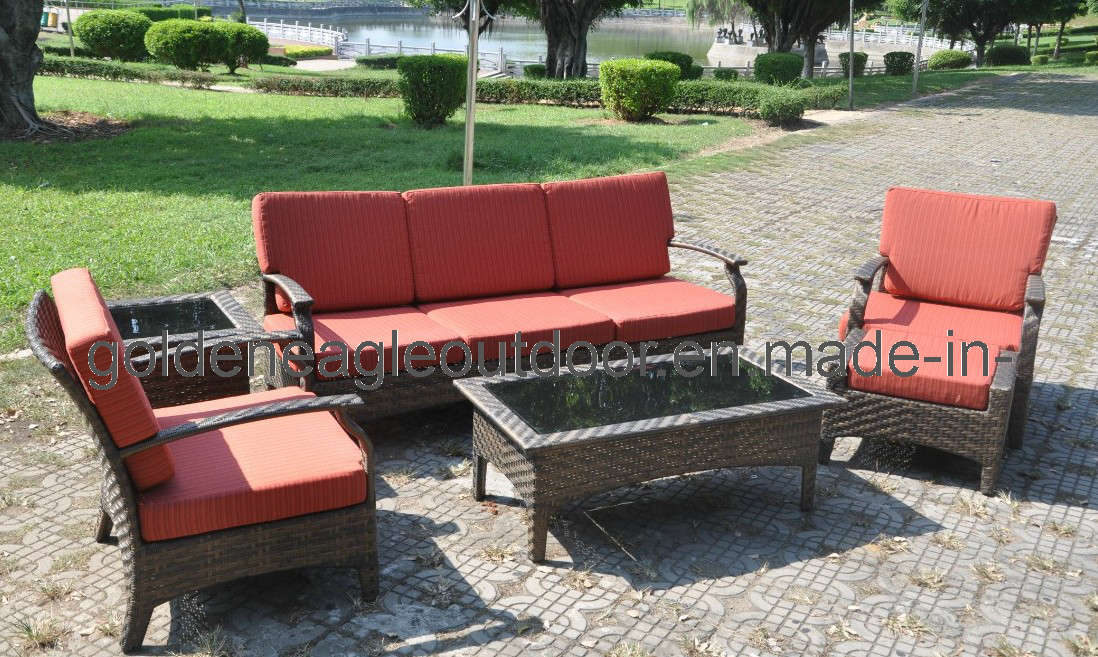 PE Rattan Outdoor Furniture Waterproof Garden Sofa (TY0008)