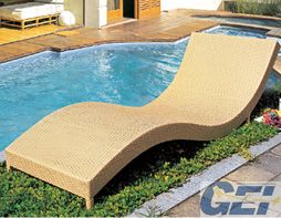 PE Rattan Simple Pool Chair (L0008)